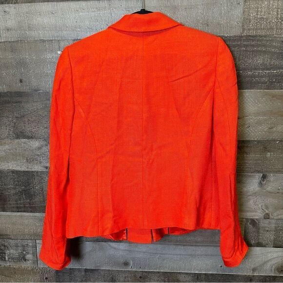 Boden Bright Orange 100% Viscose Blazer Women's Size 6 - Picture 3 of 9